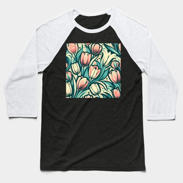 Tulip Baseball T-Shirt by Jenni Arts